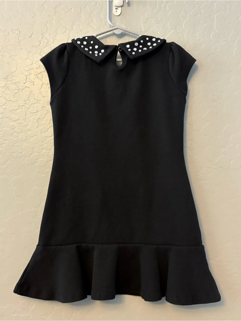 Gymboree olivia black peter pan collar rhinestone dress size 5